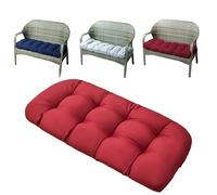 PIPOEI Cojín para Banco de Dos Plazas Exterior Cojines Impermeable para Tumbona para Patio, Porche, Jardín y Muebles de Mimbre Wine Red