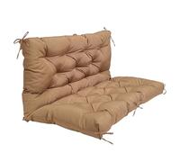 PIPOEI Cojines Balancin 3 Plazas Jardin Exterior, 10 cm Grosor Cojín de Repuesto para Banco de Columpios y Patio con Lazos para Porche y Hamaca 06