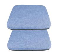 PIPOEI Cojines para Sillas de Comedor, Cojines Cuadrados de 36 x 36 cm, 2/6, 4 cm Grosor, Antideslizantes y Lavables, para Muebles de Jardín y Bistró Smog Blue,2 Pack