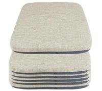 PIPOEI Cojines para Sillas de Comedor, Cojines Cuadrados de 36 x 36 cm, 2/6, 4 cm Grosor, Antideslizantes y Lavables, para Muebles de Jardín y Bistró Cream Yellow,6 Pack