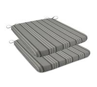 PIPOEI Cojines para Sillas de Jardin Juego de 2, 50x47x4 cm Cojin Cuadrado Silla Exterior Impermeable Cojine Espuma de Alta Densidad 07