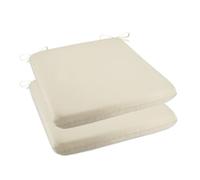 PIPOEI Cojines para Sillas de Jardin Juego de 2, 50x47x4 cm Cojin Cuadrado Silla Exterior Impermeable Cojine Espuma de Alta Densidad 03