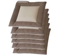 PIPOEI Cojines Sillas Comedor Pack 2/4/6, Cojin Silla Salon Lavables a MáQuina, Lino Cojin Cuadrado para Silla Interior y Exterior para Oficina, Hogar, Jardin A-6,45 * 45cm