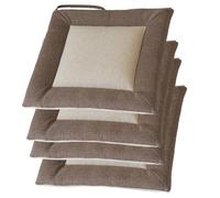 PIPOEI Cojines Sillas Comedor Pack 2/4/6, Cojin Silla Salon Lavables a MáQuina, Lino Cojin Cuadrado para Silla Interior y Exterior para Oficina, Hogar, Jardin A-4,45 * 45cm