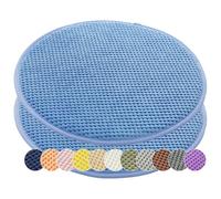 PIPOEI Juego de 2 Cojines Redondos para Silla, Cojines Redondos Antideslizantes para Silla, Cojines para Asiento para Silla de Comedor, Oficina, jardín y Coche 04,30cm/12inch