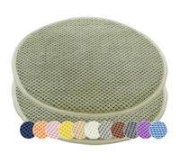 PIPOEI Juego de 2 Cojines Redondos para Silla, Cojines Redondos Antideslizantes para Silla, Cojines para Asiento para Silla de Comedor, Oficina, jardín y Coche 07,50cm/20inch
