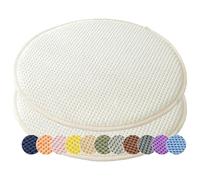 PIPOEI Juego de 2 Cojines Redondos para Sillas de Cocina, Cojín para Taburete con Lazos Almohadillas de Asiento Redondas para Tatami, Cocina, Bistró, Hogar, Oficina 10,45cm/18inch