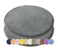 PIPOEI Juego de 2 Cojines Redondos para Sillas de Cocina, Cojín para Taburete con Lazos Almohadillas de Asiento Redondas para Tatami, Cocina, Bistró, Hogar, Oficina 02,45cm/18inch