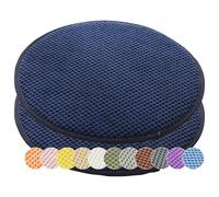 PIPOEI Juego de 2 Cojines Redondos para Sillas de Cocina, Cojín para Taburete con Lazos Almohadillas de Asiento Redondas para Tatami, Cocina, Bistró, Hogar, Oficina 03,30cm/12inch