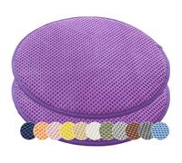 PIPOEI Juego de 2 Cojines Redondos para Sillas de Cocina, Cojín para Taburete con Lazos Almohadillas de Asiento Redondas para Tatami, Cocina, Bistró, Hogar, Oficina 09,50cm/20inch