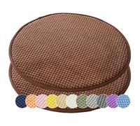 PIPOEI Juego de 2 Cojines Redondos para Sillas de Cocina, Cojín para Taburete con Lazos Almohadillas de Asiento Redondas para Tatami, Cocina, Bistró, Hogar, Oficina 01,50cm/20inch