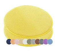 PIPOEI Juego de 2 Cojines Redondos para Sillas de Cocina, Cojín para Taburete con Lazos Almohadillas de Asiento Redondas para Tatami, Cocina, Bistró, Hogar, Oficina 11,50cm/20inch