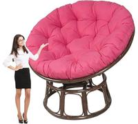 PIPOEI Redonda Cojines de Silla, Impermeable Cojín para Columpio para Huevo, Cojín para Silla Mecedora, Cojín de Respaldo para Balcón, Terraza, Jardín Rose,120cm