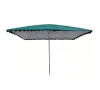 PIPOEI Sombrilla de Patio 6 Varillas Anti UV Anti Viento Impermeable Protección Solar, para Jardín Exterior, Balcón, Terraza, Playa y Piscina Green,3.5 * 3m