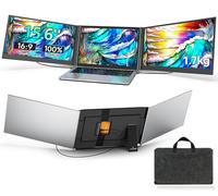 PIPOPAD Extensión de pantalla para ordenador portátil, 15,6 pulgadas, FHD, monitor triple de 1080p, para Win/Mac/Chrome
