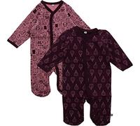 Pippi 2er Pack Baby Schlafanzug Aufdruck, Langarm Mit Füßen Pijama, Morado (Lilac 600), 52 (Talla del Fabricante: 50) para Bebés