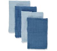 PIPPI 4er Pack Baby Unisex Windeln Für Spucktücher, Kuscheltücher Oder Windeltücher Geeignet, Conjunto de baño Bebé-Niños, Azul (Baby Blue 732), Talla única (Talla del Fabricante: 65x65)