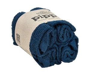 Pippi Juego de 4 toallas de baño Organic de rizo (azul oscuro)