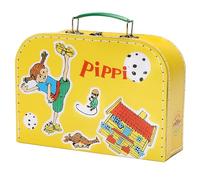 Pippi Langstrumpf Maleta de cartón Pippi - Maleta infantil con ilustraciones perfecta para el juego y la aventura, amarillo, 25 cm, Clásico