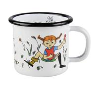 Pippi Longstocking 1,5 DL Pippi and Mr Nilsson Taza esmaltada, Blanco