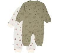 PIPPI Nightsuit -Zipper (2-Pack), Conjunto de Pijama Bebé-Niños, Deep Lichen Green, 56