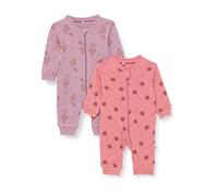 PIPPI Nightsuit -Zipper (2-Pack), Conjunto de Pijama Bebé-Niños, Dusty Rose, 68