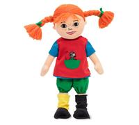 PIPPI LONGSTOCKING Muñeca parlante - Muñeca de 75 años - 11 Refranes Pippi en 6 Idiomas - Muñecas Suaves para niñas y niños - Muñeca de Trapo de 40 cm - Edades 10+ Meses