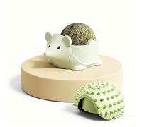 Pippi's - Juguetes de bola de menta para gatos, juego de 3 piezas, bola para lamer huevos escalfados divertidos, juguetes para gatos autoentretenidos, suministros para mascotas