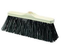 PIPPO Escoba industrial de plástico sin mango para entornos industriales, 28 x 13 cm, cerdas de PVC resistentes y duraderas, tablón de polipropileno expandido, hilo italiano, limpieza en todas las