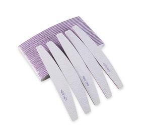 PIQIUQIU 20 limas de uñas profesionales, 100/180 granos, doble cara, 17,8 x 2,8 cm, lavables, para uñas, doble cara, peluquería, mascotas