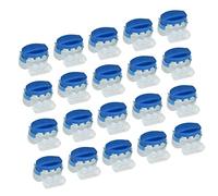 PIQIUQIU Conector de Cable para Robot cortacésped, 20 Conectores para Cable delimitador, Juego de reparación para Cables de cortacésped, Abrazadera de Cable, para la conexión de Extremos de Cable