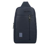 Piquadro AKRON Mochila sling azul oscuro, cuero, hombre, 3L
