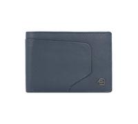 Piquadro Akron Cartera Bloqueo RFID Piel natural 13 cm azul