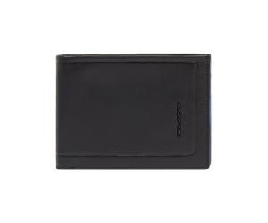Piquadro Atlas Cartera Bloqueo RFID Piel natural 12.5 cm negro