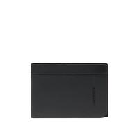 Piquadro Russel Cartera Bloqueo RFID Piel natural 13 cm negro