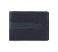 Piquadro - Billetera de cuero azul con portatarjetas y monedero - Accessories - Hombre - Azul - ONE SIZE -