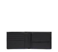 Piquadro - Cartera de Hombre con Monedero - Cuero Negro - Elegante