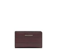 Piquadro Billetera Mujer con Monedero Mujer Cuero Bordeaux