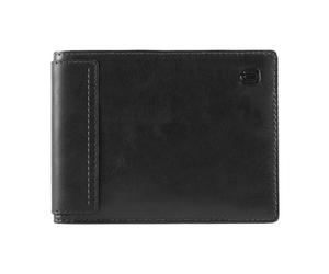 Piquadro - Billetera Negra Unisex Cuero Liso Azul - Accessories - Mujer - Negro - ONE SIZE -