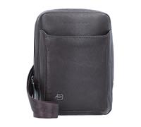 Piquadro Black Square Bolsa de hombro Piel natural 17 cm marrón