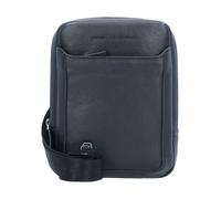 Piquadro Bolso cuadrado negro de cuero 17 cm negro