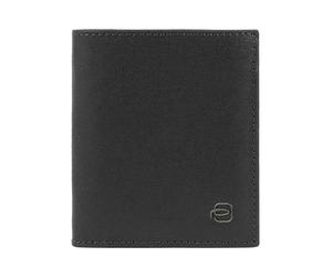 Piquadro Black Square Cartera Bloqueo RFID Piel natural 10 cm negro