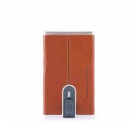 Piquadro black square cartera de piel para hombre, 5 tarjetas, compact