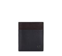 Piquadro Black Square Credit Card Holder RFID BlueDarkBrown