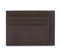 Piquadro Black Square Estuche para tarjetas de crédito Piel 11 cm marrón