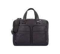Piquadro Black Square Maletín Piel natural 39.5 cm Compartimento para el portátil azul