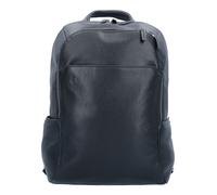 Piquadro Black Square Mochila de negocios Piel natural 39 cm Compartimento para el portátil negro