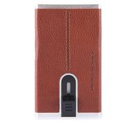 Piquadro Black Square Tarjetero Bloqueo RFID Piel natural 6 cm marrón