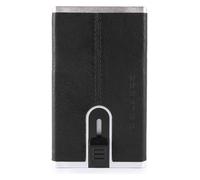 Piquadro Funda cuadrada negra para tarjetas de crédito RFID Piel 6 cm negro