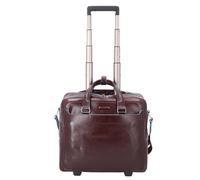 Piquadro Blue Square 2 ruedas Trolley business Piel natural 36 cm Compartimento para laptop marrón
